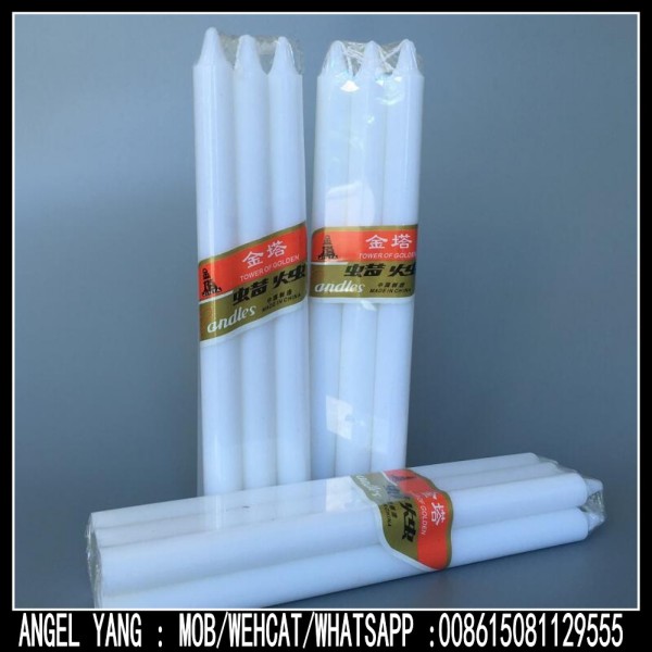 50gram White Pillar Candle Strong Cellophane Packing