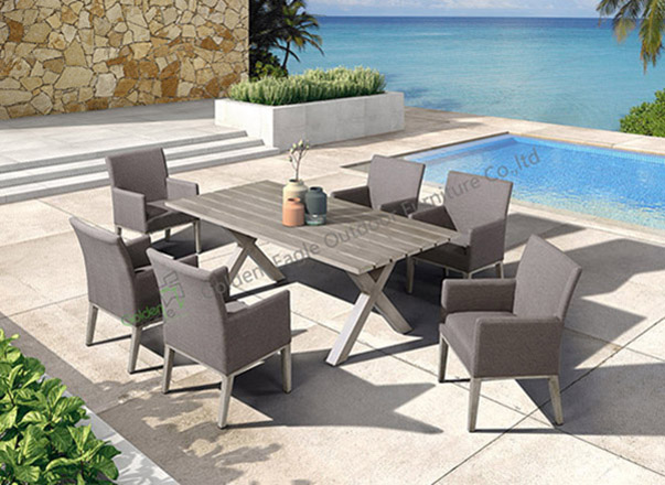aluminium outside chair and table set