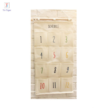 2016 promotional gift items storage bag Linen Wall Hanging Jewelry Organizer