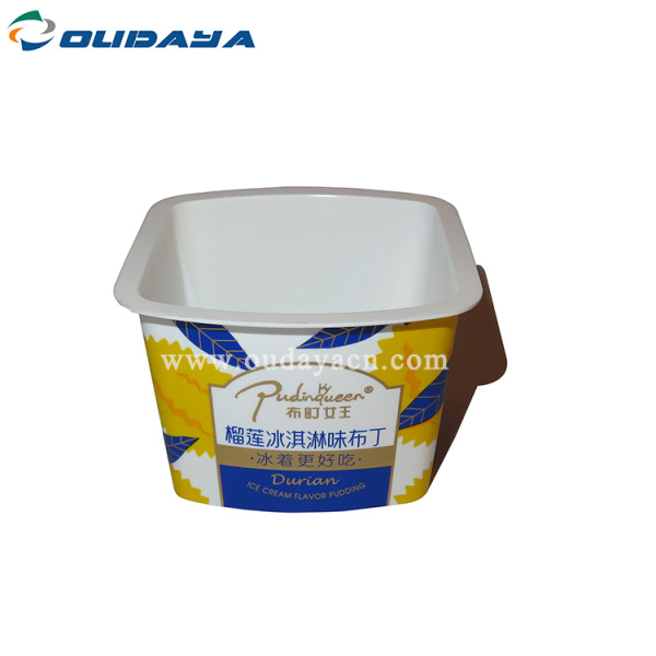 cube cup for yogurt with printing
