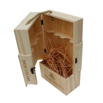 decorative Cover wooden wine Packed Wine Box wholesale