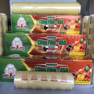 Good Quality Durable Transparent Pvc Cling Film with box