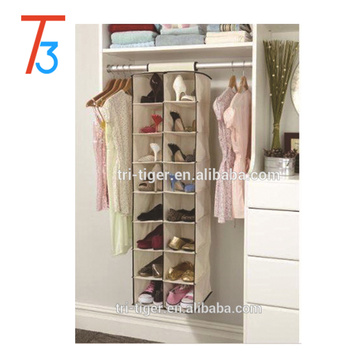 8 shelf 16 pockets hanging fabric shoe rack organizer