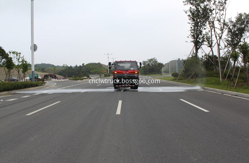 water tank truck in action 1