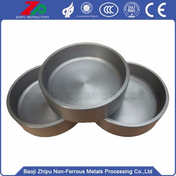 polished tungsten crucible for sintering