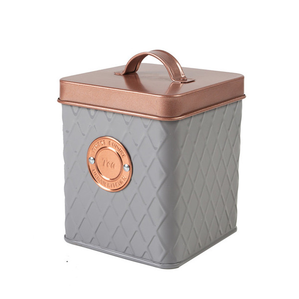 Vintage copper&grey canister set 3