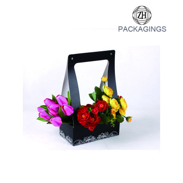 Custom design paper flower gift box packaging