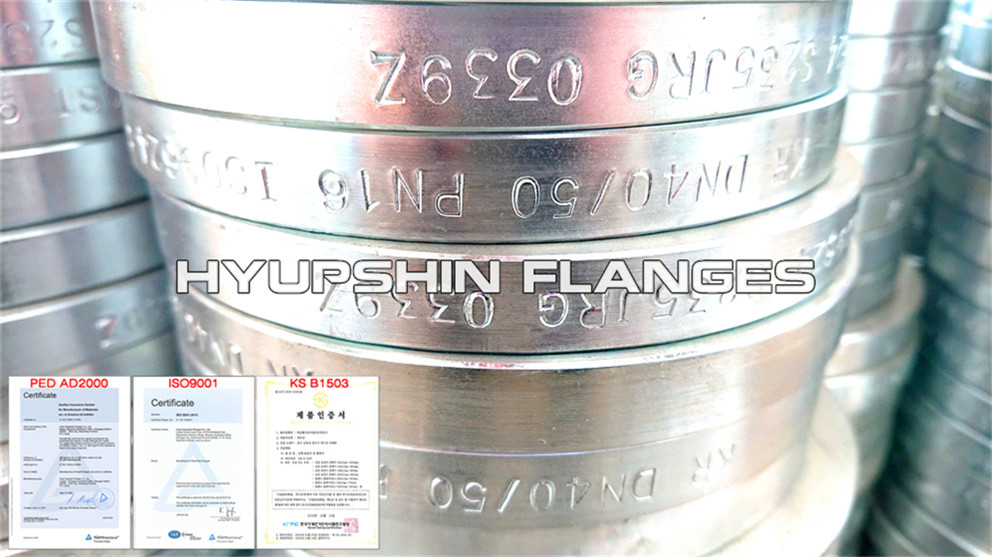 Hyupshin Flanges Iso9624 Lap Joint Loose Flanges Cold Galv