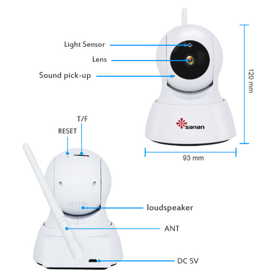 Wifi IP Camera Two Way Audio