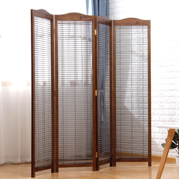 Blinds wooden screen room divider,Neo-Chinese style solid wood folding indoor decoration wooden screen