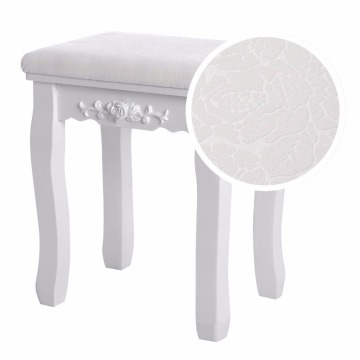 vanity stool white baroque padded dressing table chair