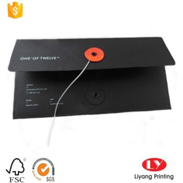 A4 black Business Envelope with String