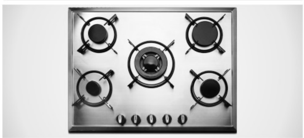 Gas Cooker 5 Burner Glass Body