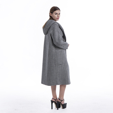 Cashmere coat winter warm jacket with Hat