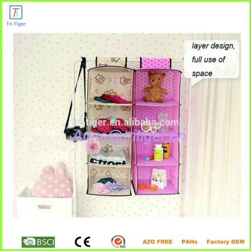 Multi-purpose wardrobe closet fabric hanging closet shelf organizer