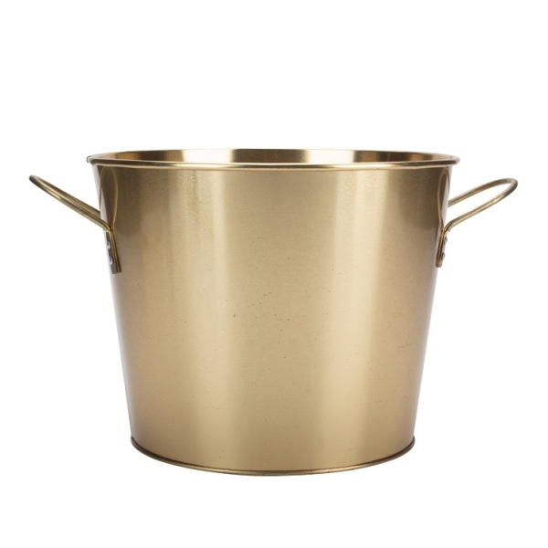 Ice Bucket Gold With Carry Handles