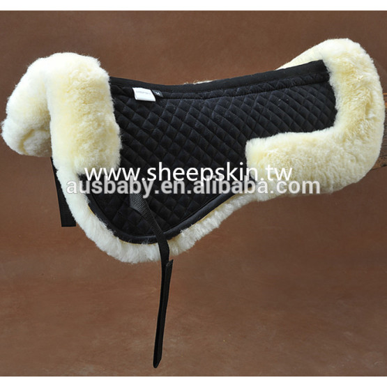 Lambskin saddle half pad