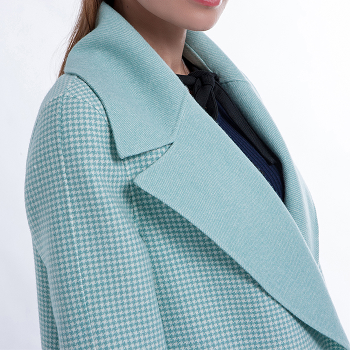 Fashion Lantern Sleeve Cashmere Overcoat Collar