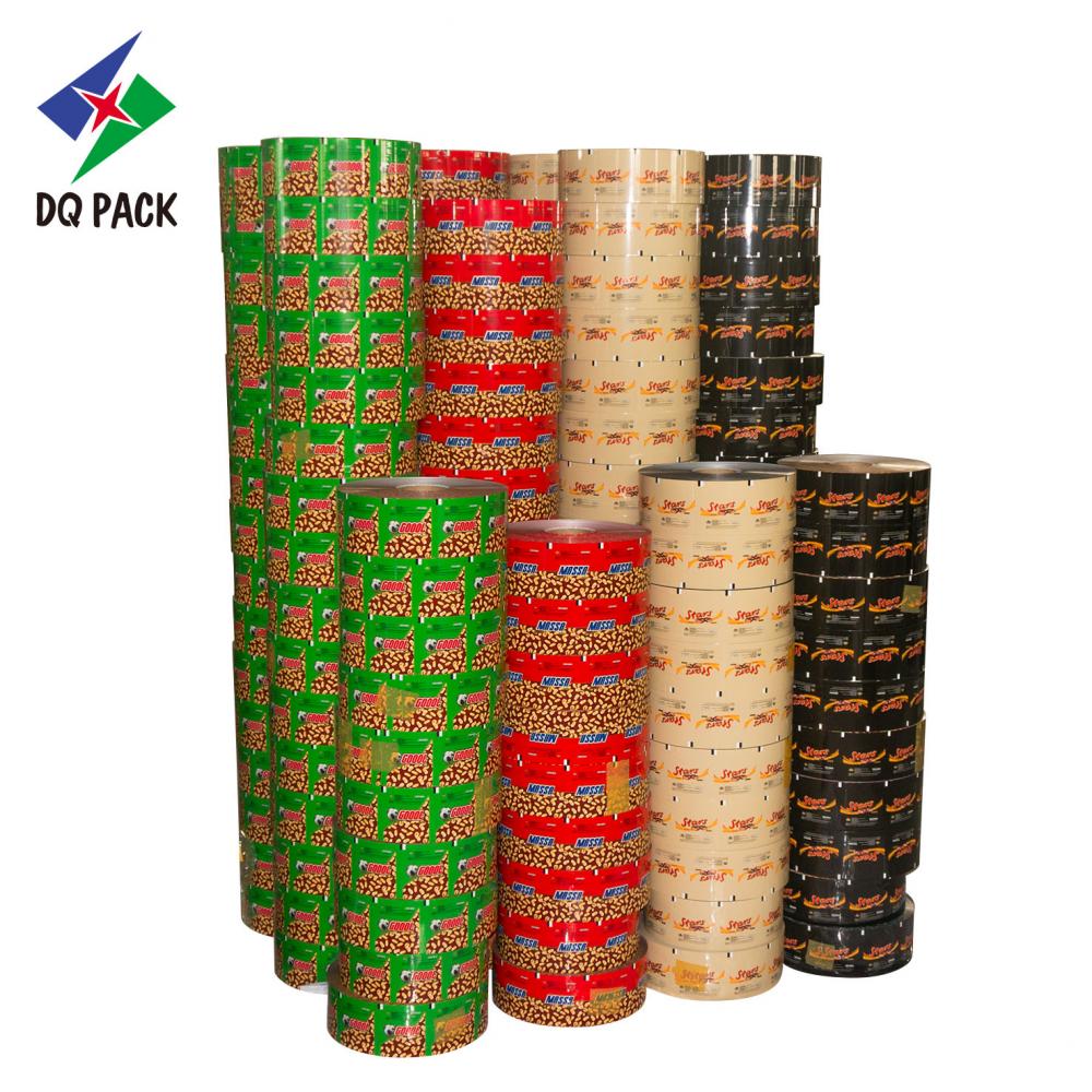 Roll film laminated material for snack food