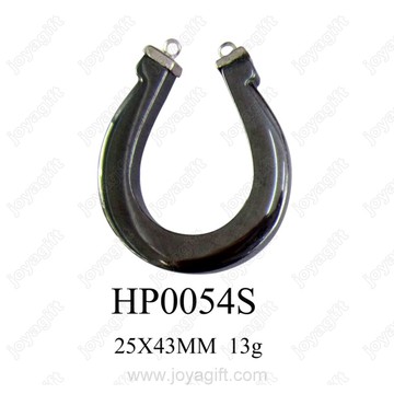 Hematite Horseshoe Pendant