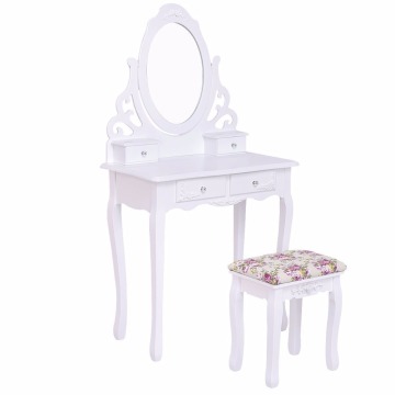 Modern Furniture Wood 4 drawers Make-Up Vanity Table mirror make up table