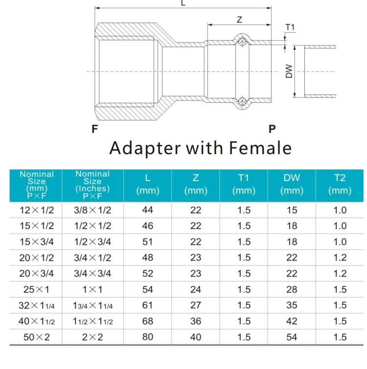 adapter with female