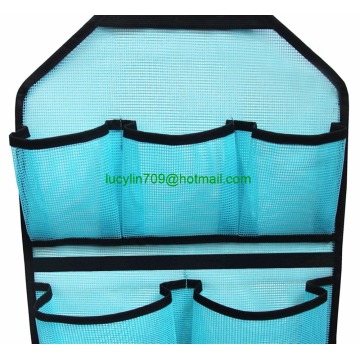 Mesh Bathroom Shower Organizer with Rotatable Hanger (Blue)