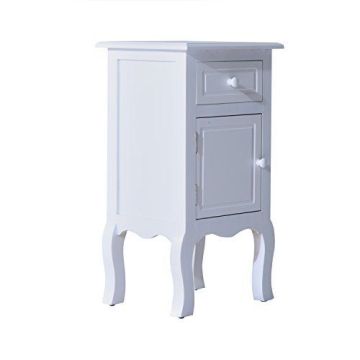 WHITE WOODEN BEDSIDE TABLE NIGHTSTAND TABLES,BEDROOM TABLE FURNITURE