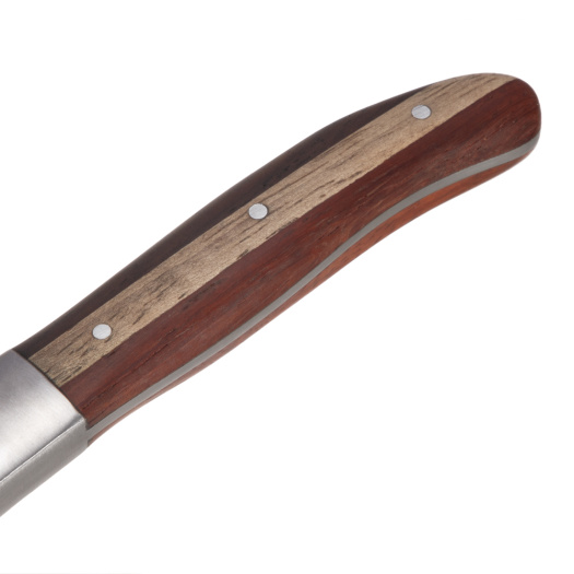 Single bolster steak knife with DUO handle
