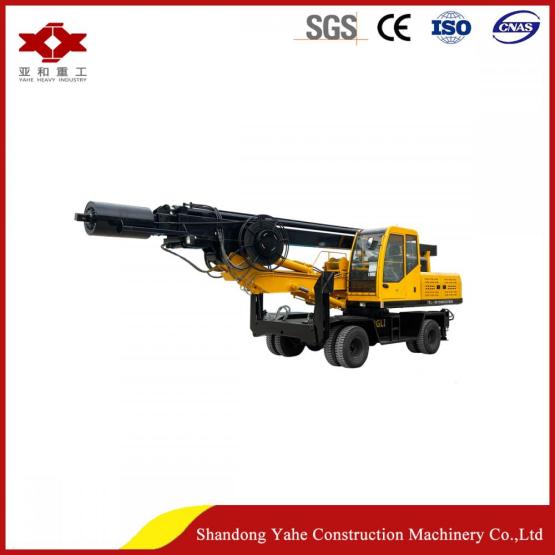 Wheel diesel rotary drilling rig