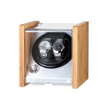 Bamboo Wooden Watch Winder With Acrylic Window