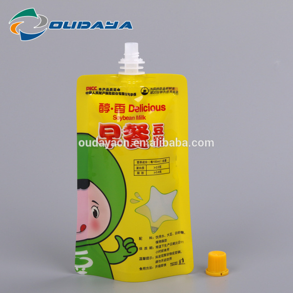 Soybean Milk Packaging Pouch Bag with spout