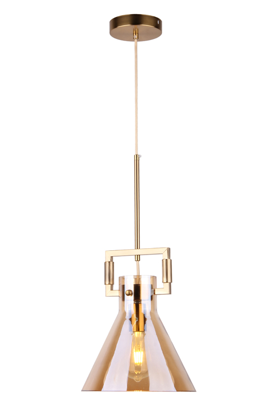 Pendant Lamp Amber Glass