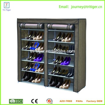 Double row six layers large capacity storage shoes cabinet