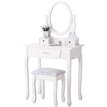 3 drawers wooden Mirrored dressing table