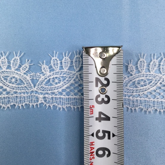 White Bridal Thick Lace Trim by Yard