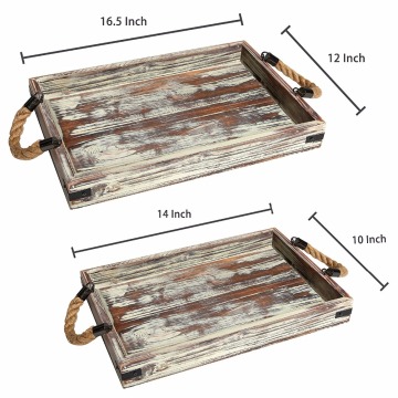 Wooden lacquered custom printed serving tray