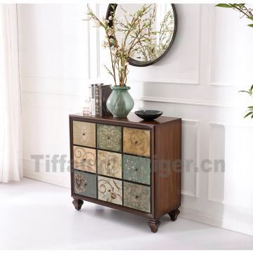 Home furniture european style wine storage cabinet antique wooden cabinet