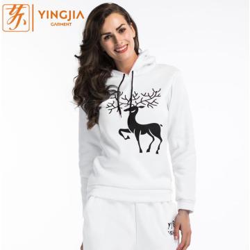 Autumn Women's Snowflake Deer Printed Christmas Hoodies