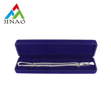 Blue Elegant Velvet Plastic Jewelry Box for Bracelet