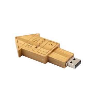 House model wooden usb flash drive