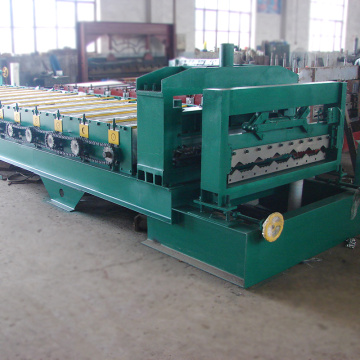 HT colored steel glazed roofing sheet making machine made in china