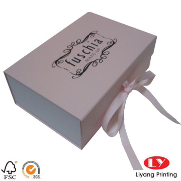 Magnetic close luxury gift box with ribbon