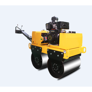Hand-held small portable double drum road roller