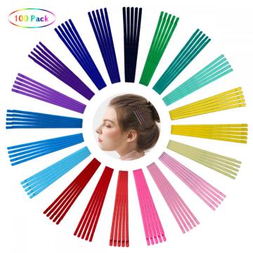 TreatMe 100pcs Colorful Bobby Pins Hair Styling Clips