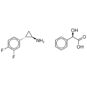 Benzeneacetic acid, a-hydroxy-,( 57187531,aR)-, compd. with (1R,2S)-2-(3,4-difluorophenyl)cyclopropanamine (1:1) CAS 376608-71-8 