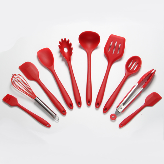 10 pcs silicone kitchen utensil set