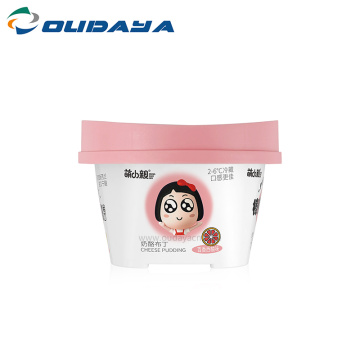 Custom logo printed pudding plastic cup