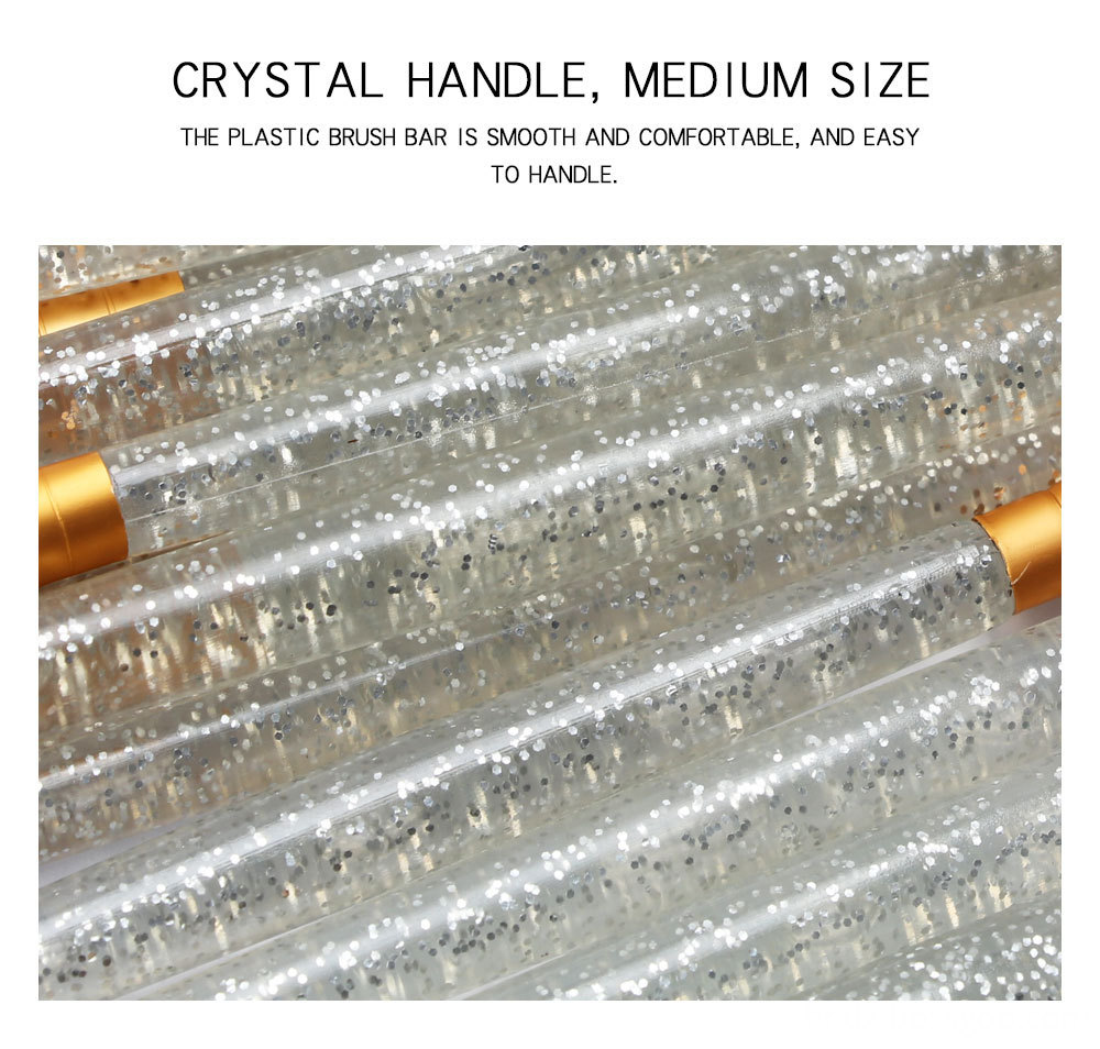 Crystal Handle Makeup Brushes Set