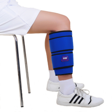 Cold calf therapy wrap with ice gel pack